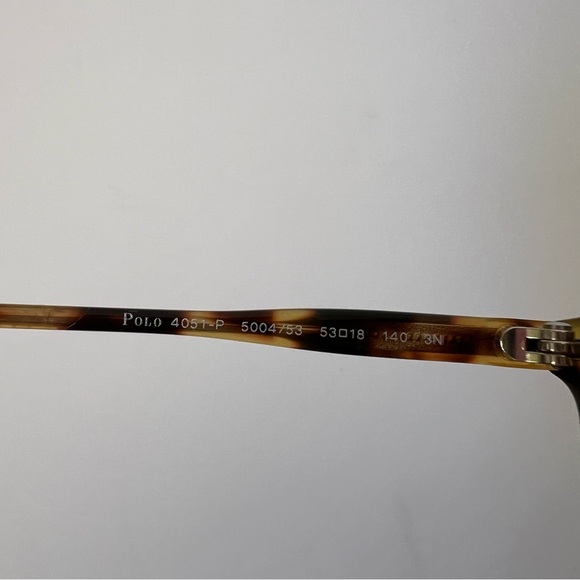 Polo Ralph Lauren Yellow Tortoise Round Sunglasses 103197 Lightweight - Picture 4 of 8